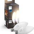 Philips Hue Smart 40W B39 Candle-Shaped LED Bulb